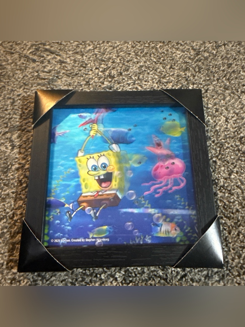 2026 SDCC Exclusive SpongeBob SquarePants 6”x6” Lenticular Wall Art Toynk